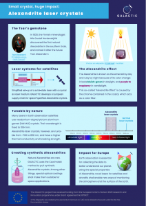 Infographic Alexandrite laser crystals