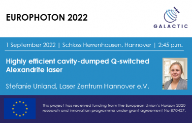 GALACTIC at EUROPHOTON 2022 conference in Hannover