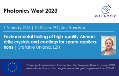 Photonics West: GALACTIC presents results of environmental test campaign